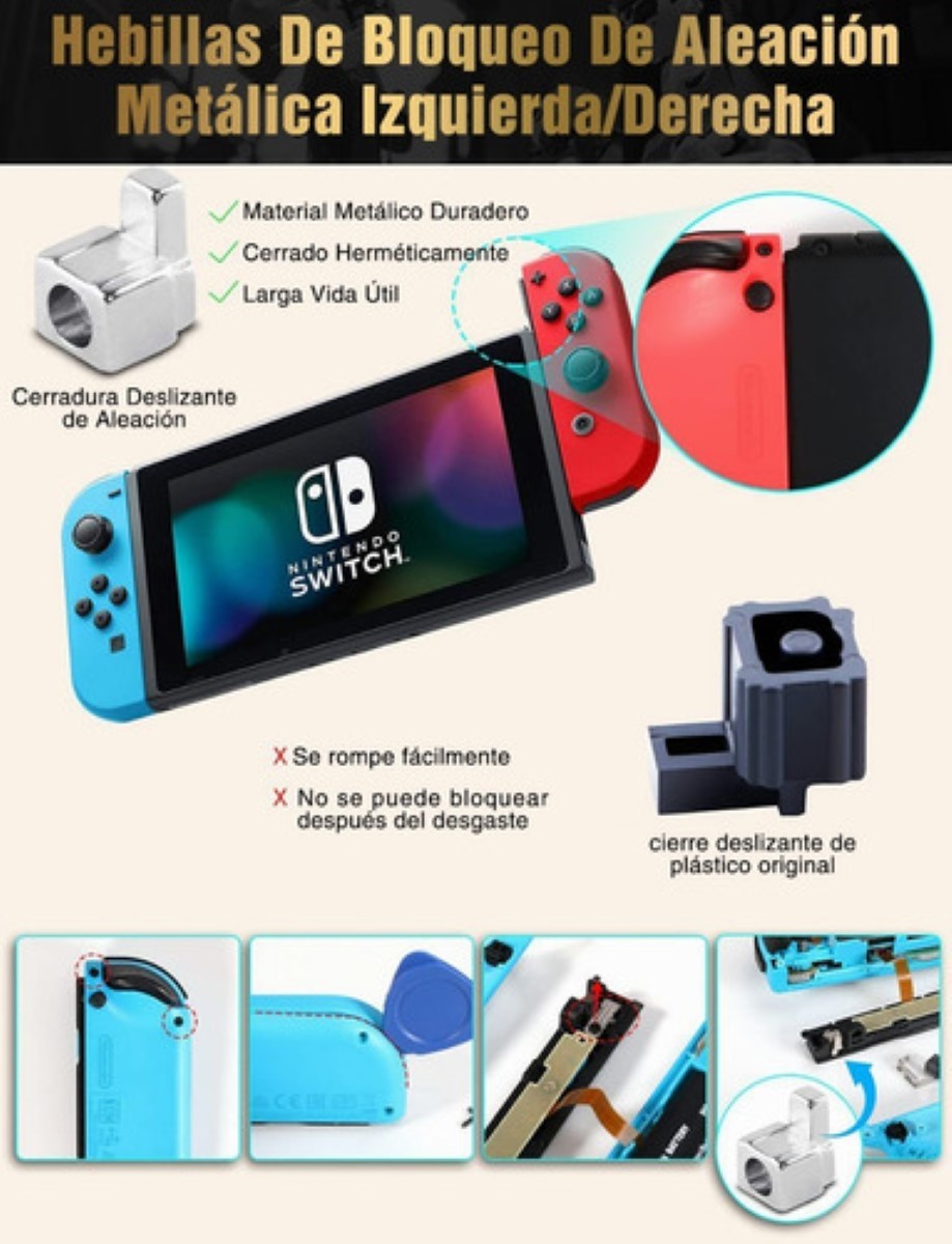 Herramientas De Reparación Y Repuestos Para Nintendo Switch colores