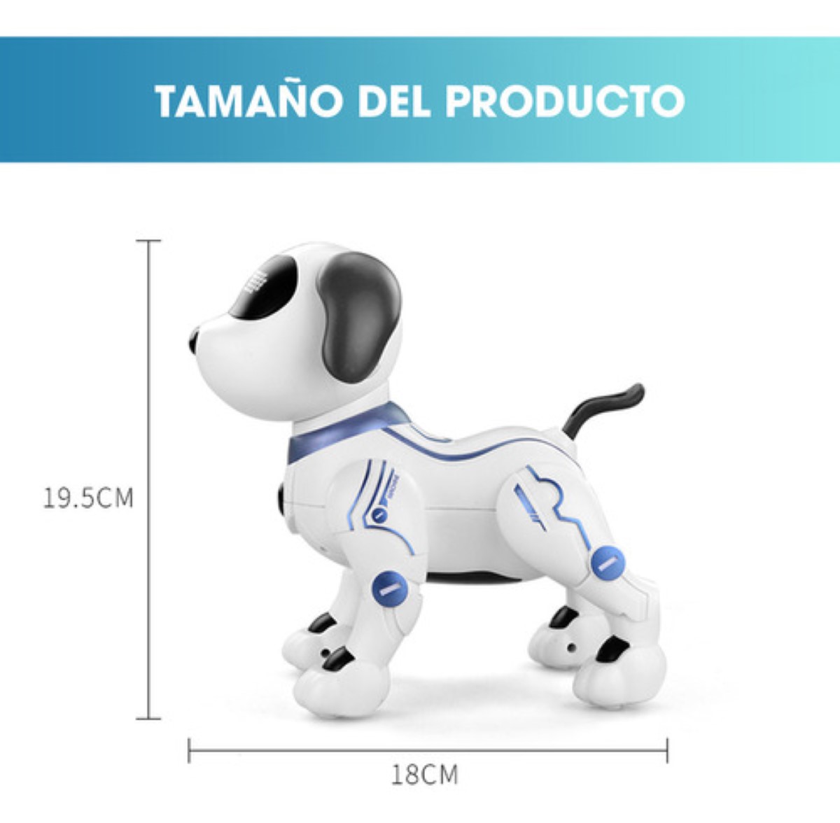 Juguetes Perro Robot, Control Remoto Juguetes Para Niños blanco