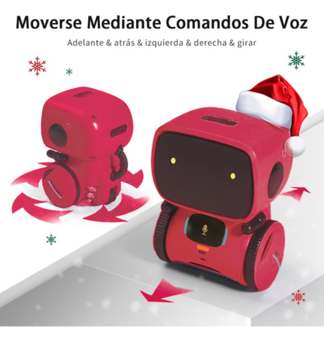 Robot Juguetes Inteligente Niños Control Táctil, Español rojo