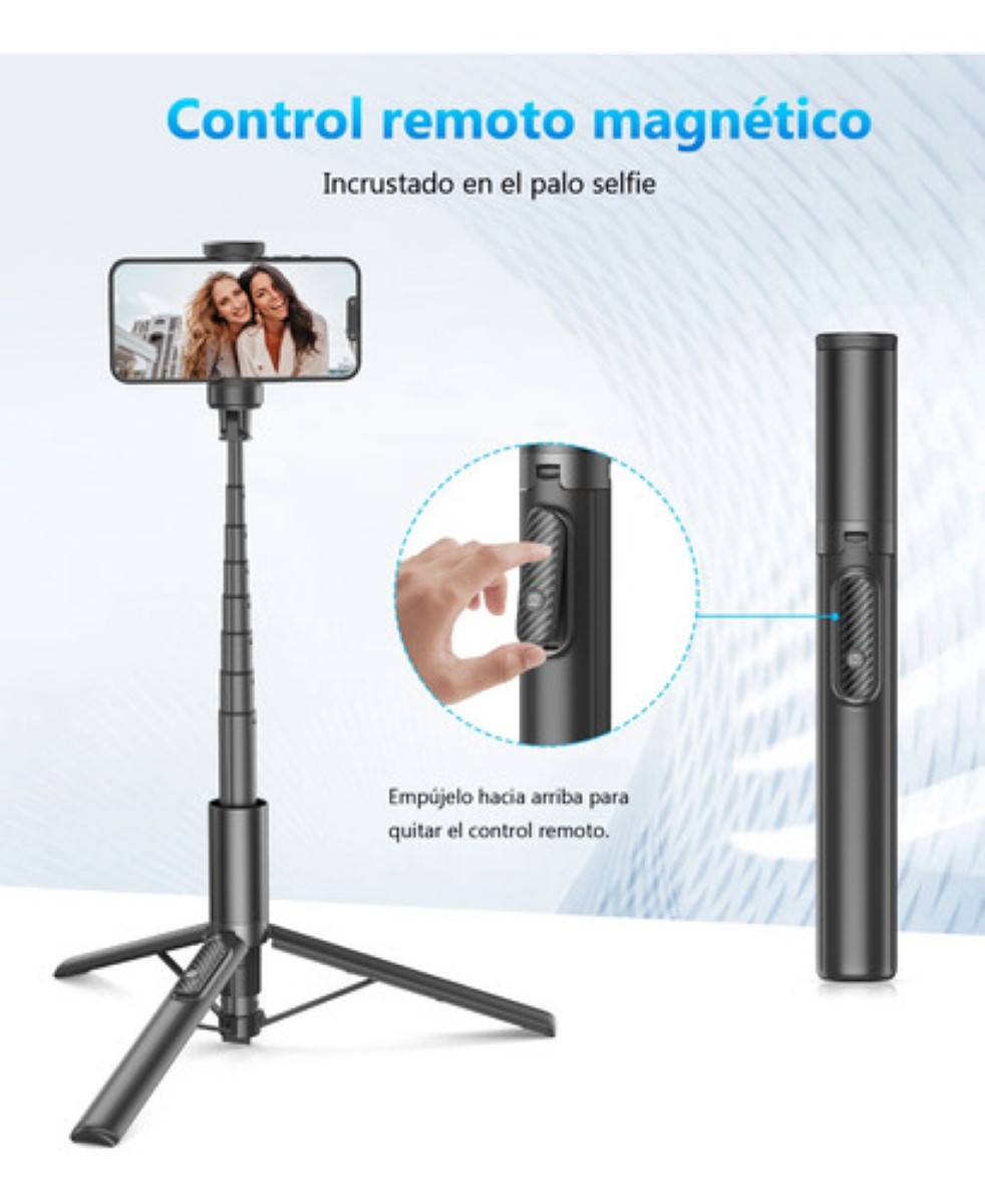 60in Selfie Stick Portátil Trípode Para Celular Móvil negro
