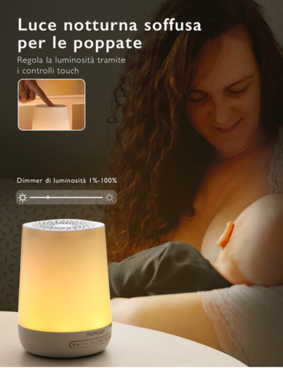 Máquina De Ruido Blanca Para Dormir con Control App y Luz Nocturna blanco