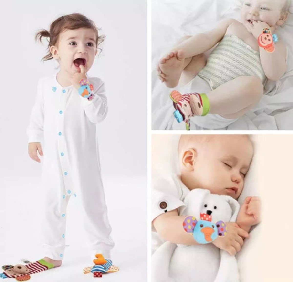 Sonajas Para Bebe Calcetines Juguetes Para Bebes De 3 Meses multicolor