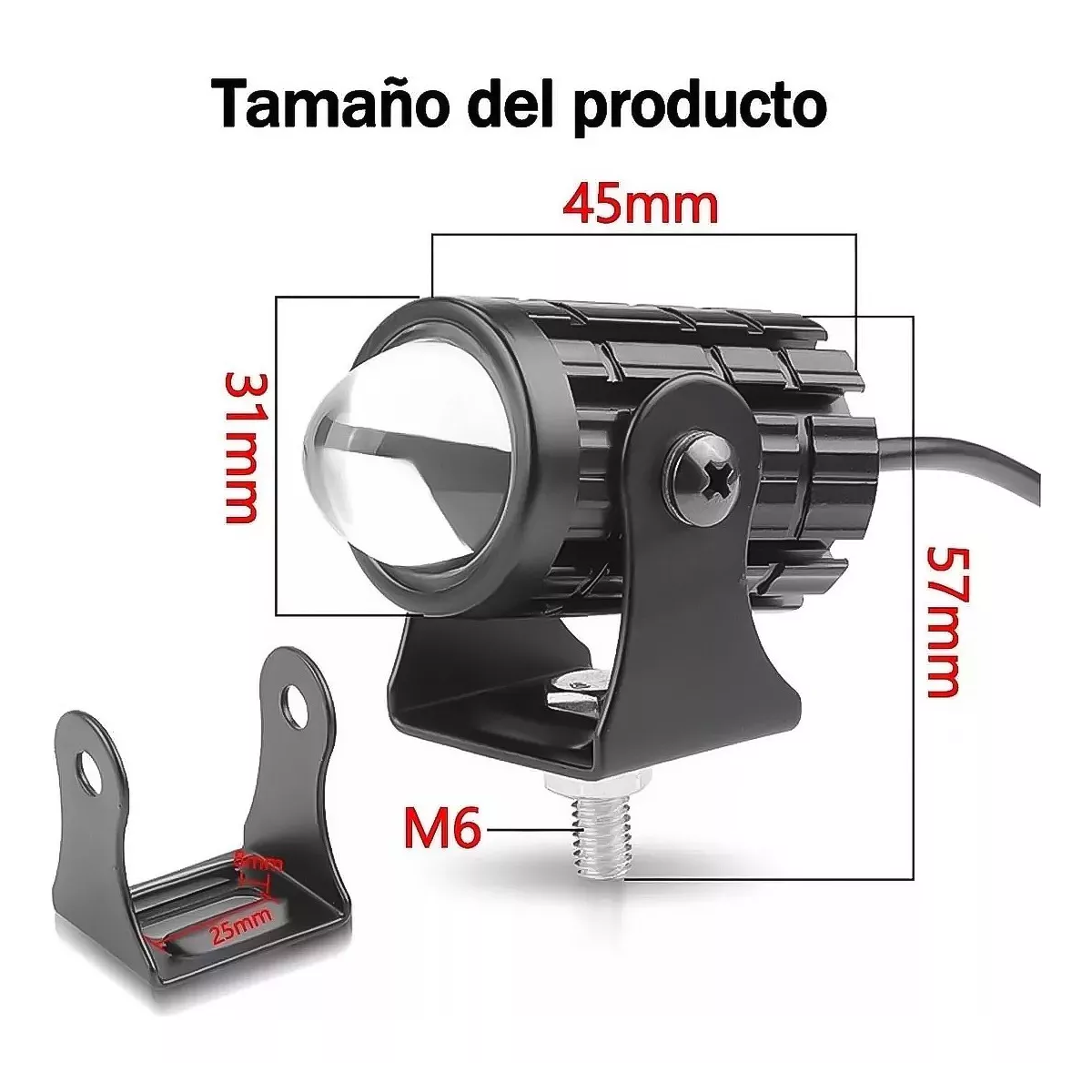2 Par Faros Luces Led Para Motos Auto Doble Color Auxiliares