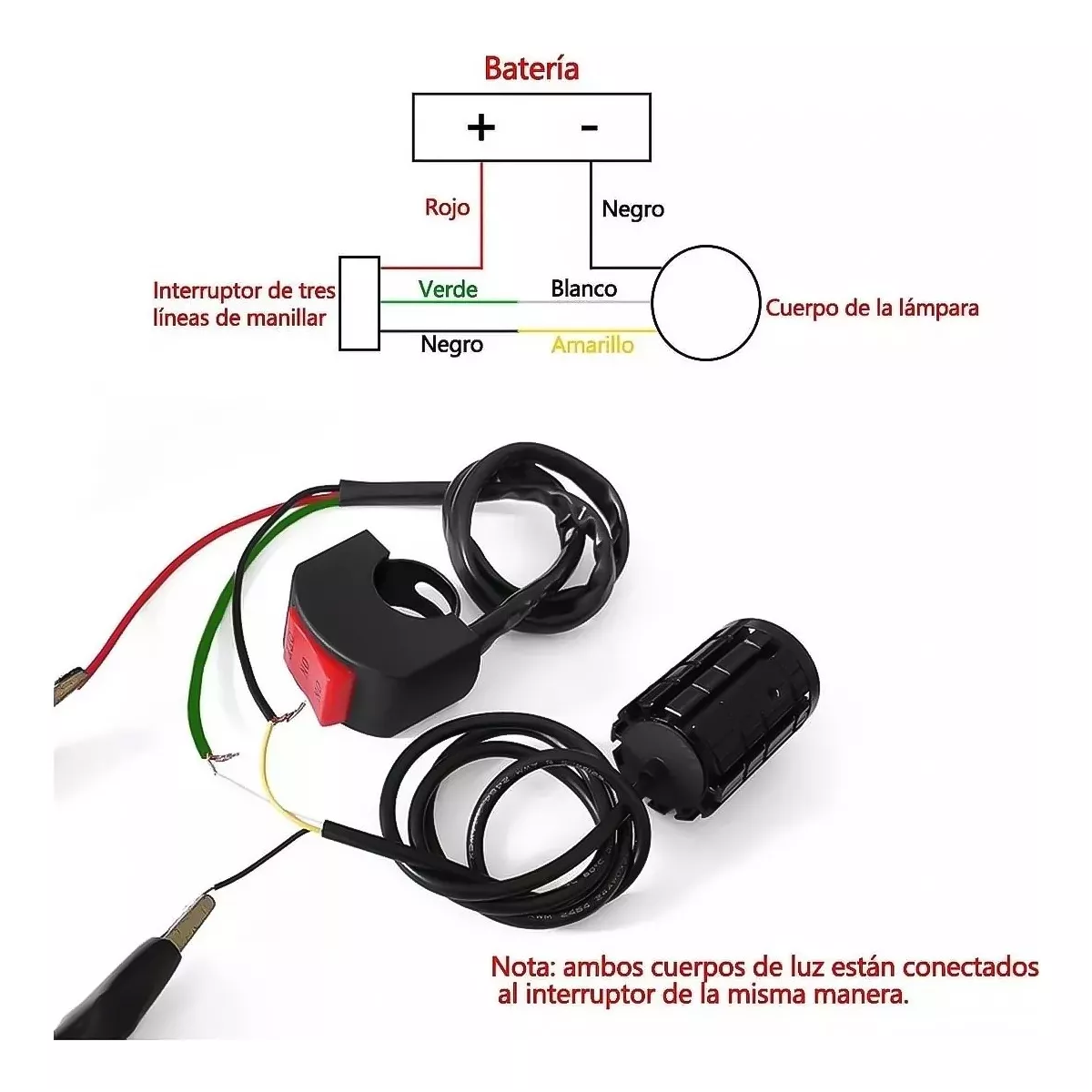 2 Par Faros Luces Led Para Motos Auto Doble Color Auxiliares