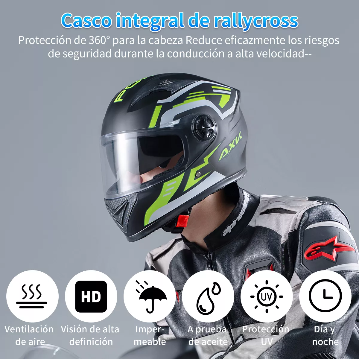 Cascos Para Motociclismo Abatible Visor Doble Antivaho Hd Verde Musgo