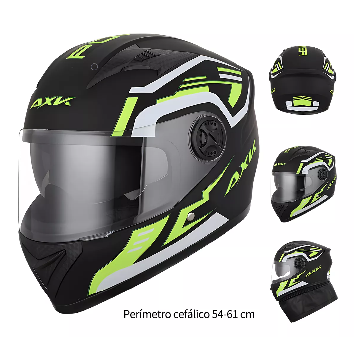 Cascos Para Motociclismo Abatible Visor Doble Antivaho Hd Verde Musgo