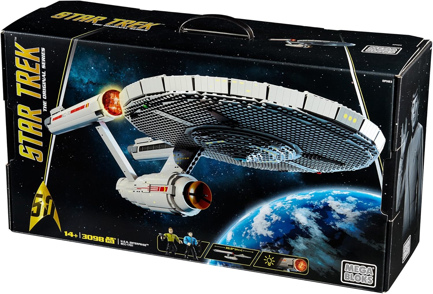  Star Trek U.S.S. Enterprise 3098 piezas Mega Bloks  NCC-1701 Collector Construction Set 