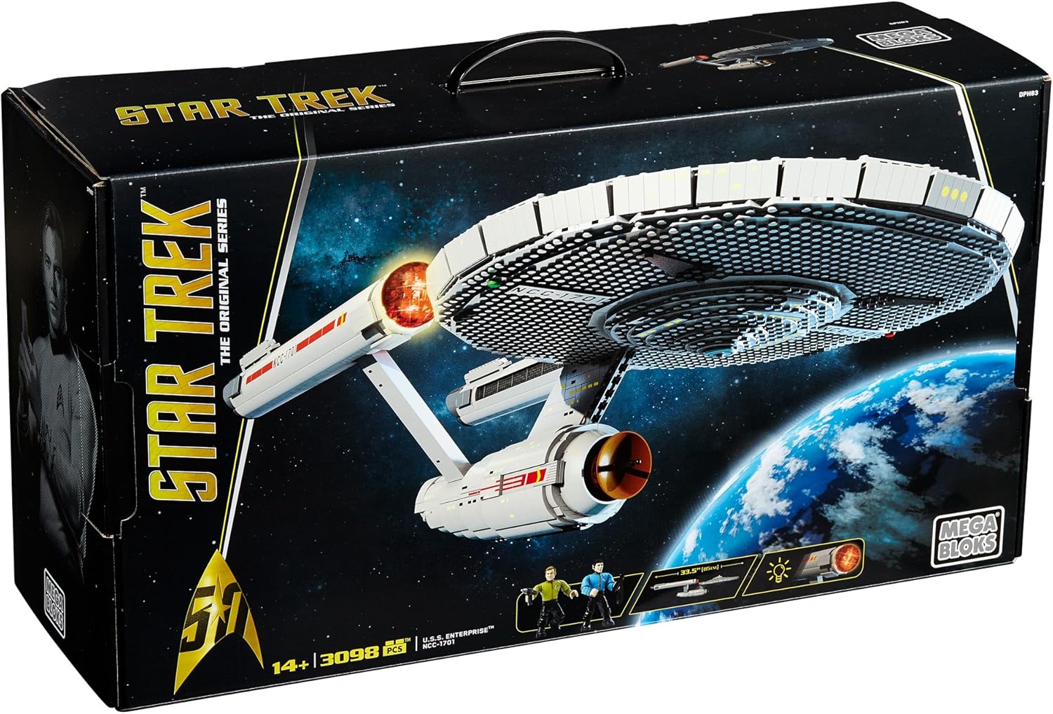  Star Trek U.S.S. Enterprise 3098 piezas Mega Bloks  NCC-1701 Collector Construction Set 