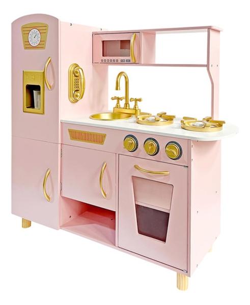 Cocina Juguete Niños Infantil Madera Moderna Accesorios Little Monkey