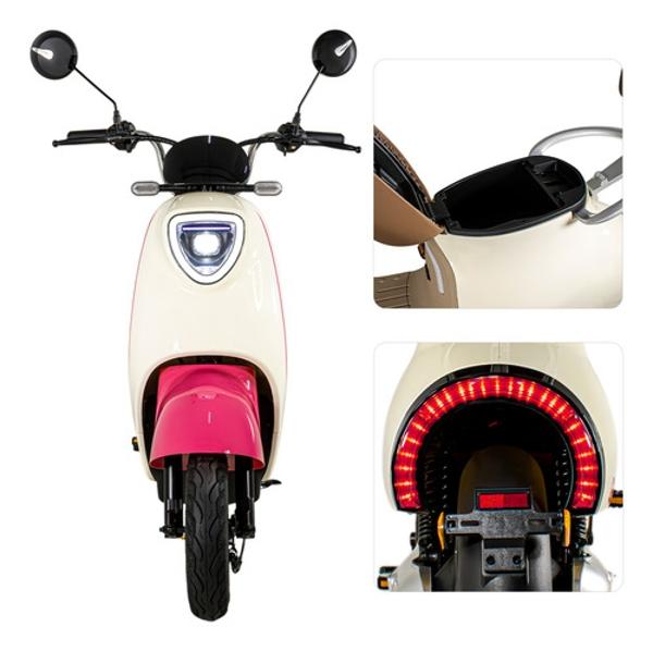 Bicleta Bicimoto Electrica 500w 48v 35km/h Luces Full Led Rosa BIZMO