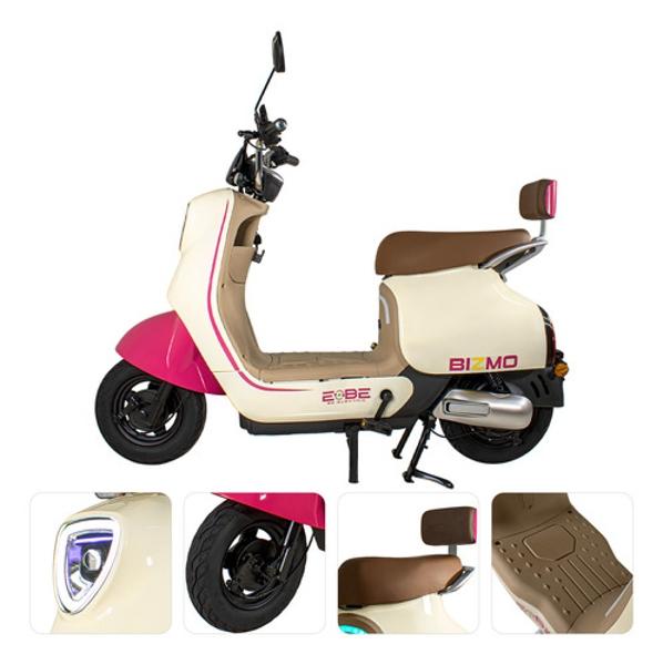 Bicleta Bicimoto Electrica 500w 48v 35km/h Luces Full Led Rosa BIZMO