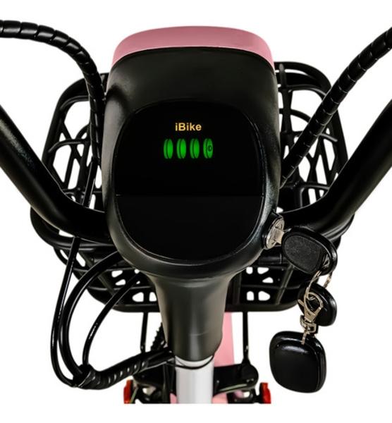 Bicleta Electrica Bicimoto 350w 12v 25km/h Luces Full Led Rosa BIZMO