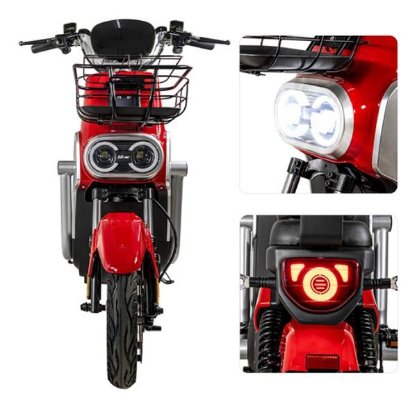 Bicicleta Bicimoto Electrica 800w 60v 50km/h Luces Full Led Rojo BIZMO