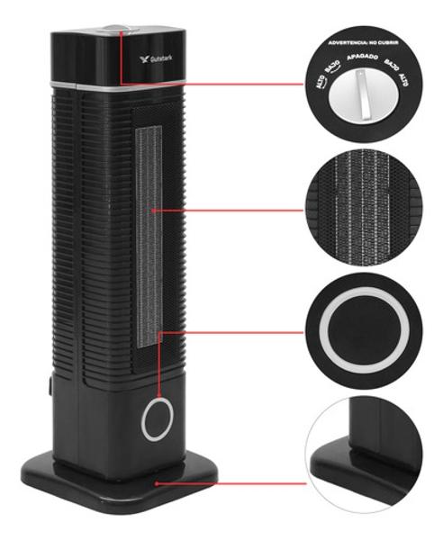 Kit Set 2 Calentadores Calefactor Oscilatorio 60° Torre Gutstark Home
