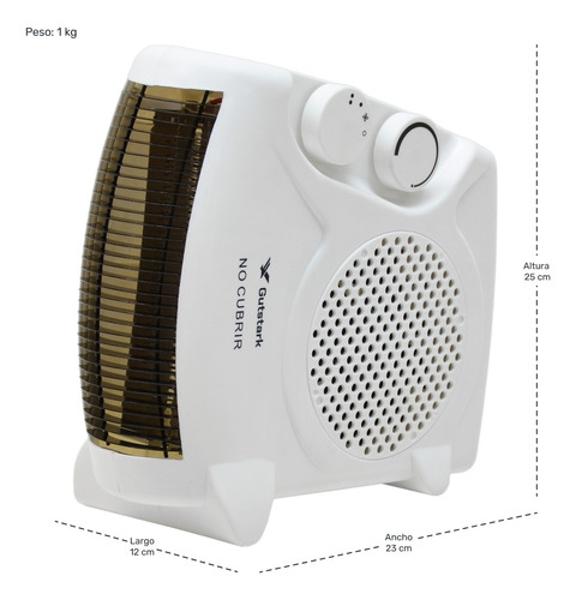 Kit 2 Calefactores Ventilador Electrico Portatil 4 Modos Gutstark Home