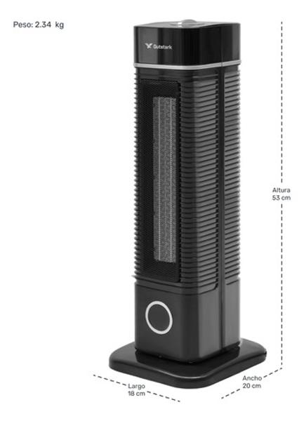 Kit Set 2 Calentadores Calefactor Oscilatorio 60° Torre Gutstark Home