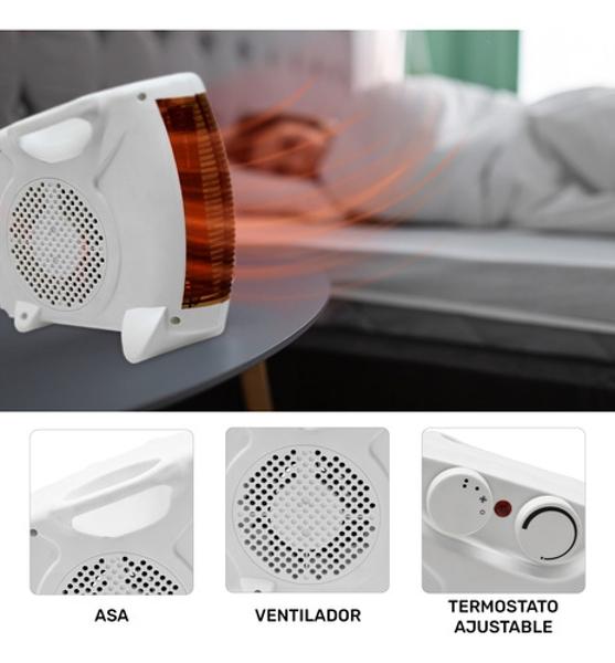 Kit 2 Calefactores Ventilador Electrico Portatil 4 Modos Gutstark Home