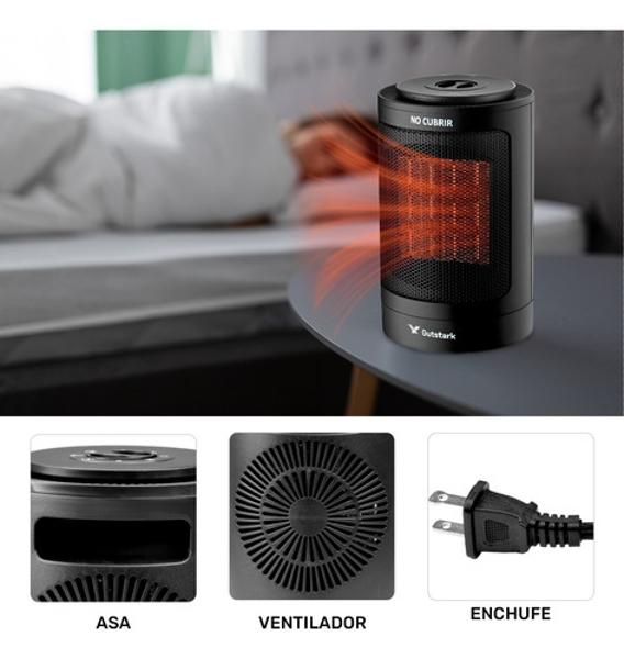Kit 2 Calentadores Aire Calefactor Ventilador Ceramico Gutstark Home