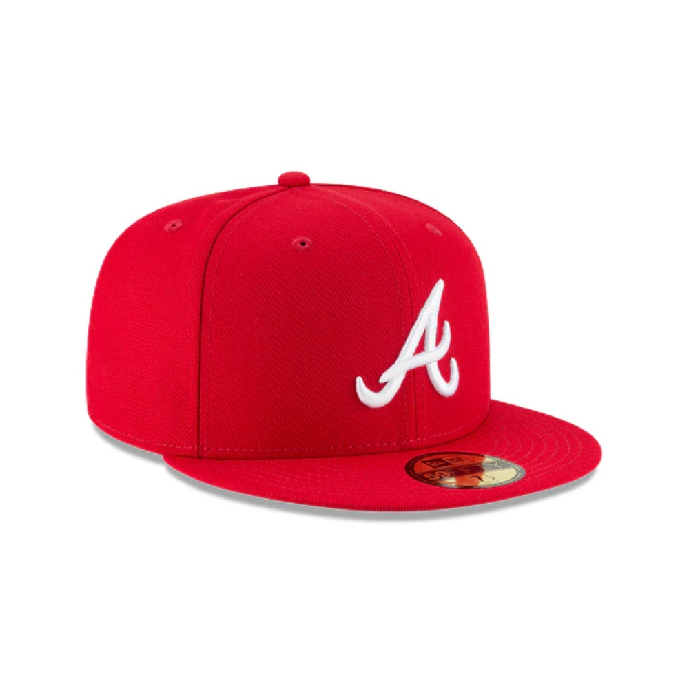 Gorra New Era 59Fifty Atlanta Braves Rojo 11591179 TALLA 1/4