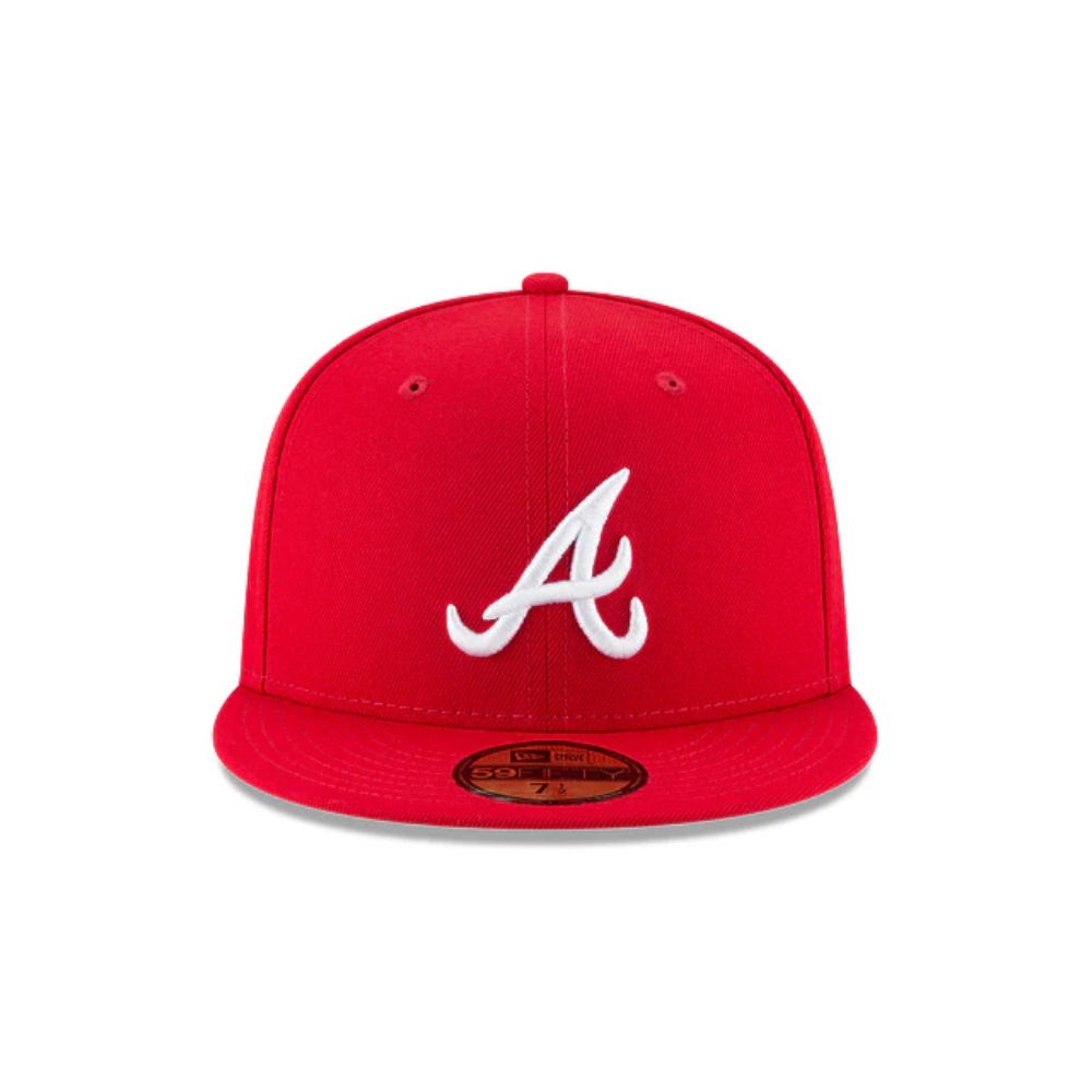 Gorra New Era 59Fifty Atlanta Braves Rojo 11591179 TALLA 1/4