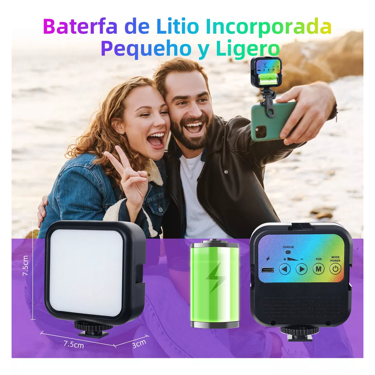 Luz De Relleno Luz De Portátil Video/ Fotografía Con Trípode