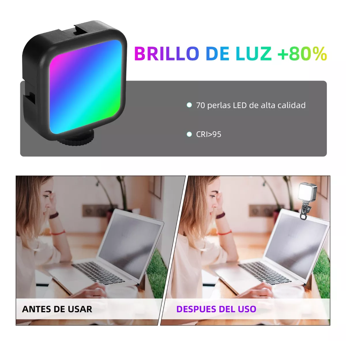 Luz De Relleno Luz De Portátil Video/ Fotografía Con Trípode