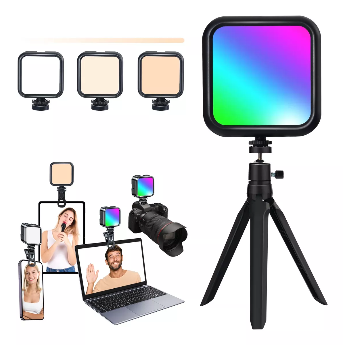 Luz De Relleno Luz De Portátil Video/ Fotografía Con Trípode