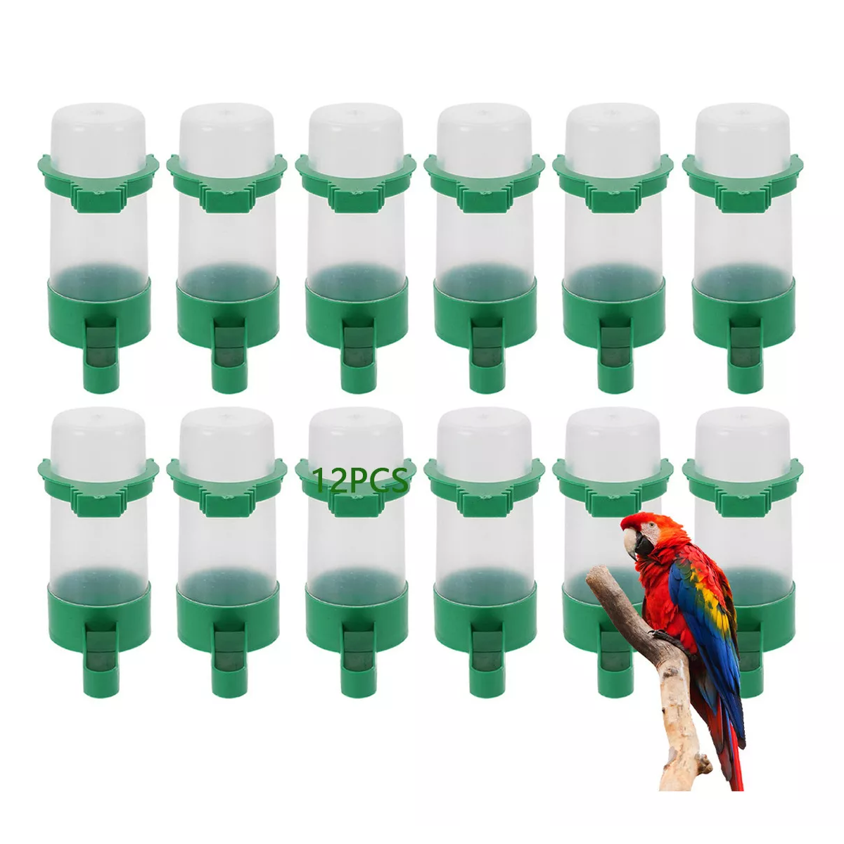 12pcs Bebederos Separadores Para Pájaros Dispensador Agua