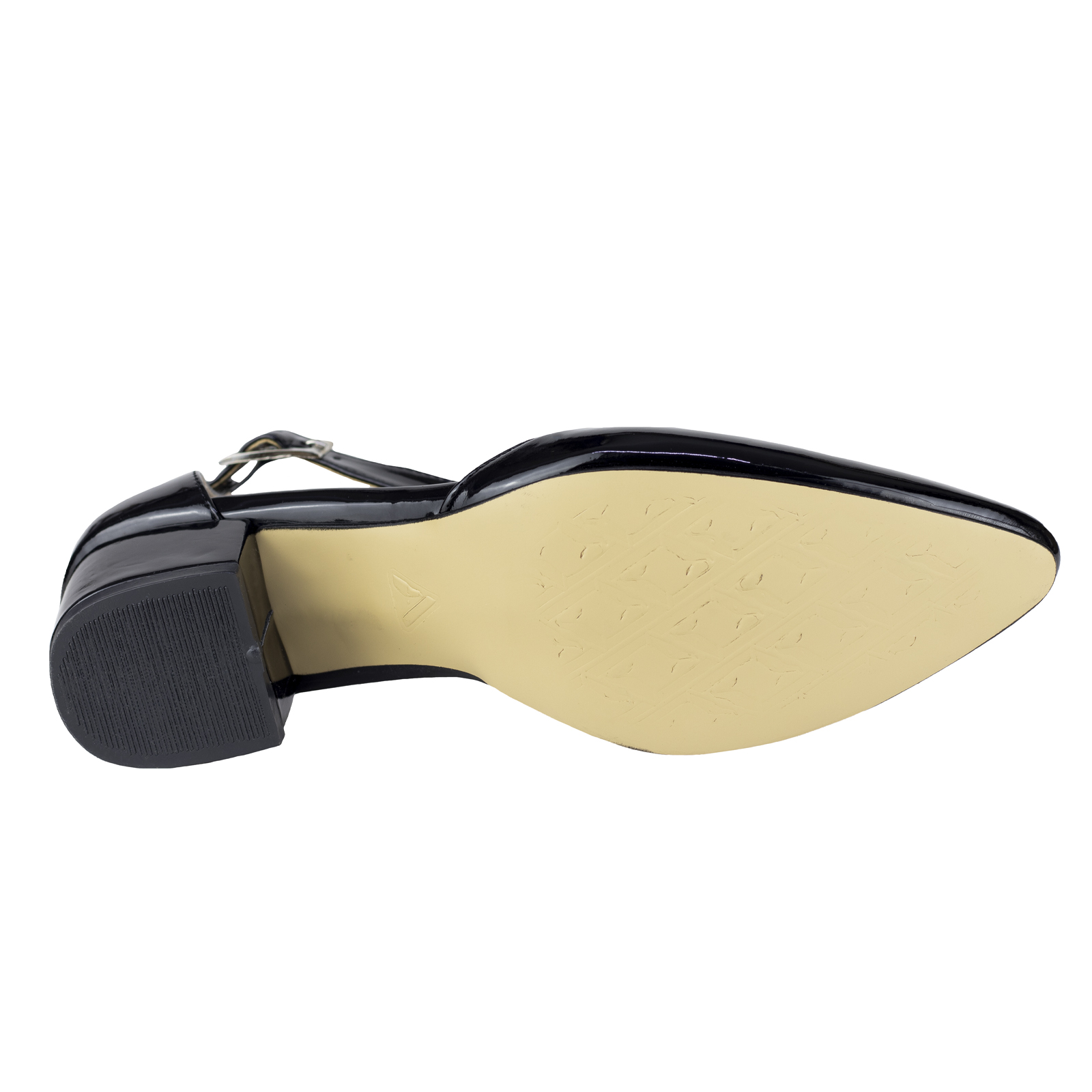Zapatillas Negras Vestir Charol Mujer Valdano 663 Tacón Bajo