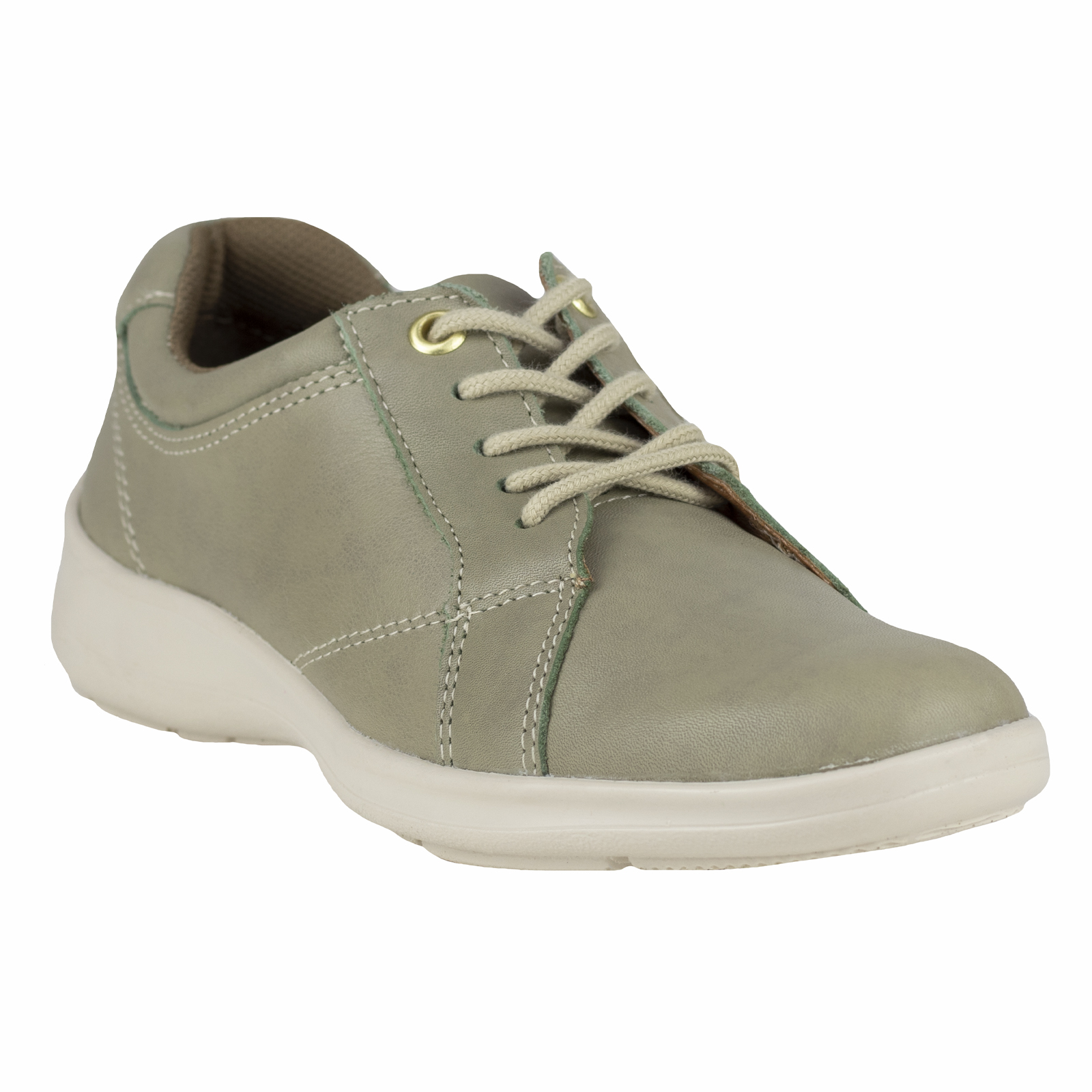 Zapatos Mujer Choclo Derby 7296 Grey Verde Tabaco Acolchado