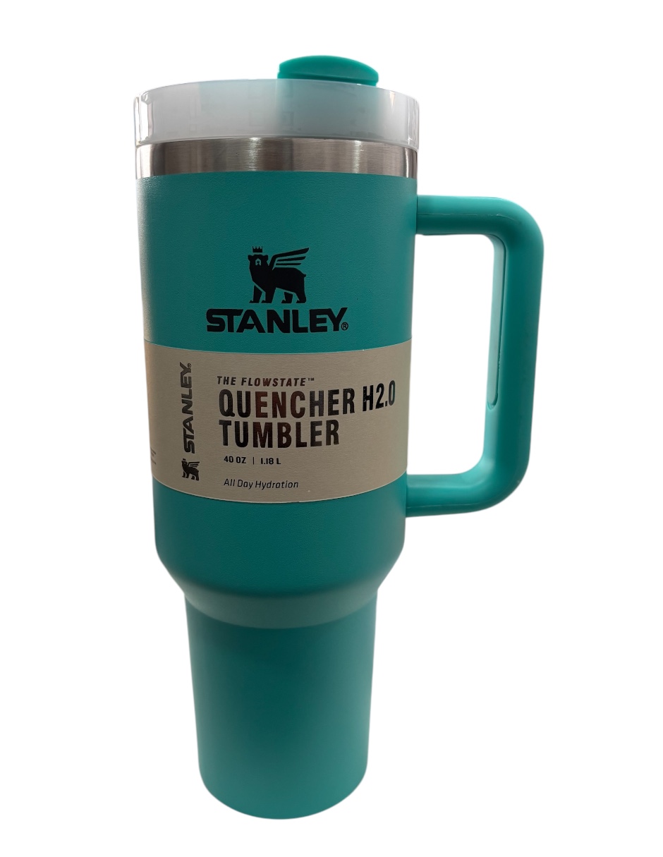 Termo de acero inoxidable Stanley Quencher 2.0 color aqua de 1.2 litros libre de BPA