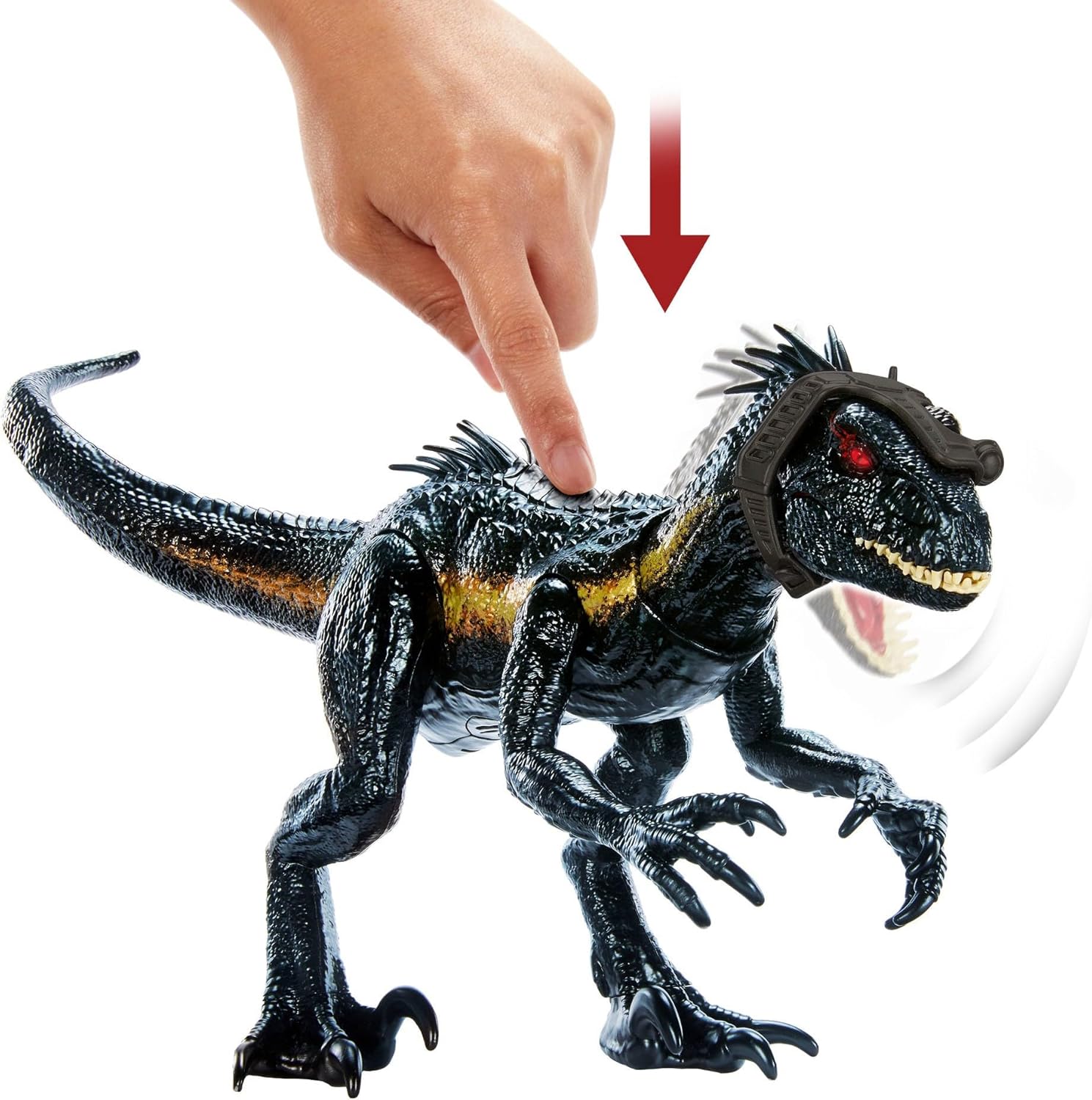 Indorraptor Rastreo y Ataque Jurassic World Dinosaurio de Juguete Mattel