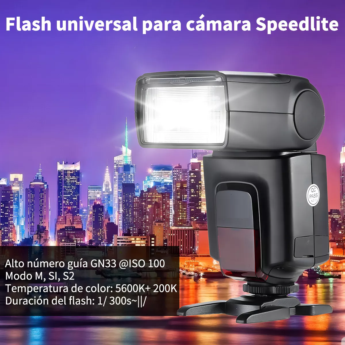 Flash Speedlite P/cámara Con Transmisor Disparo