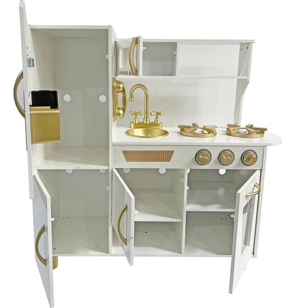 Cocinita Juguete Cocina Infantil Niñas Madera Moderna Accesorios Little Monkey