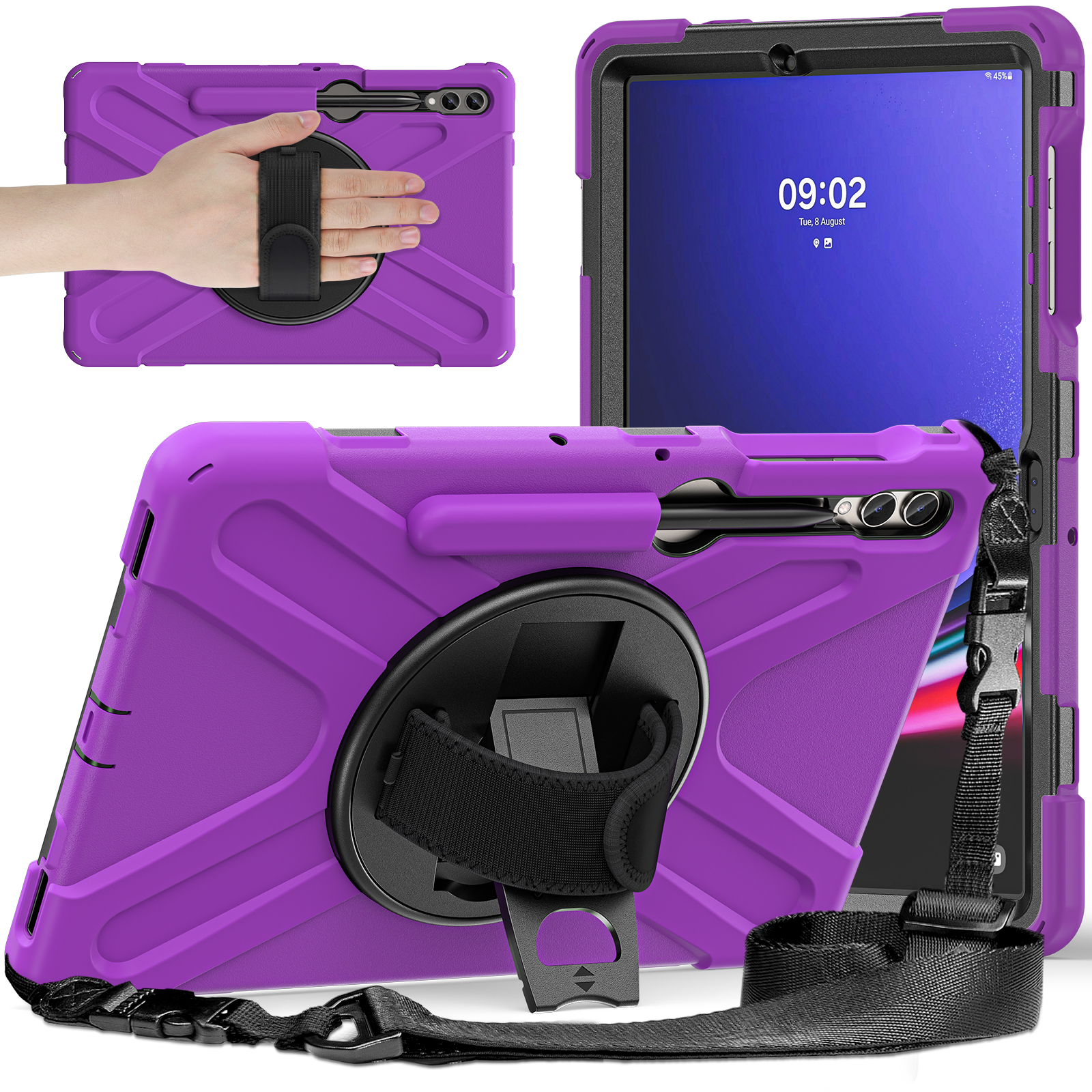 Teknet Funda Correa Samsung Galaxy Tab S9+ plus  124 Pulg  X810 S9 FE +