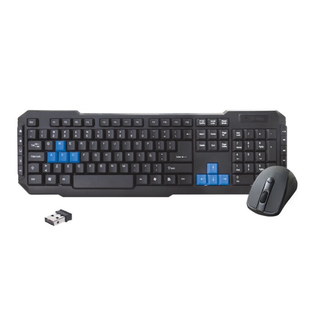 Kit Multimedia Teclado y Mouse Green Leaf 18-8373 Inalámbrico Negro ENDY2 