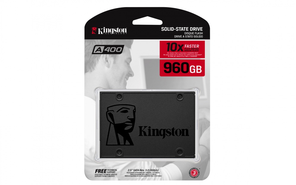 Disco sólido SSD interno Kingston, SA400S37-960GB