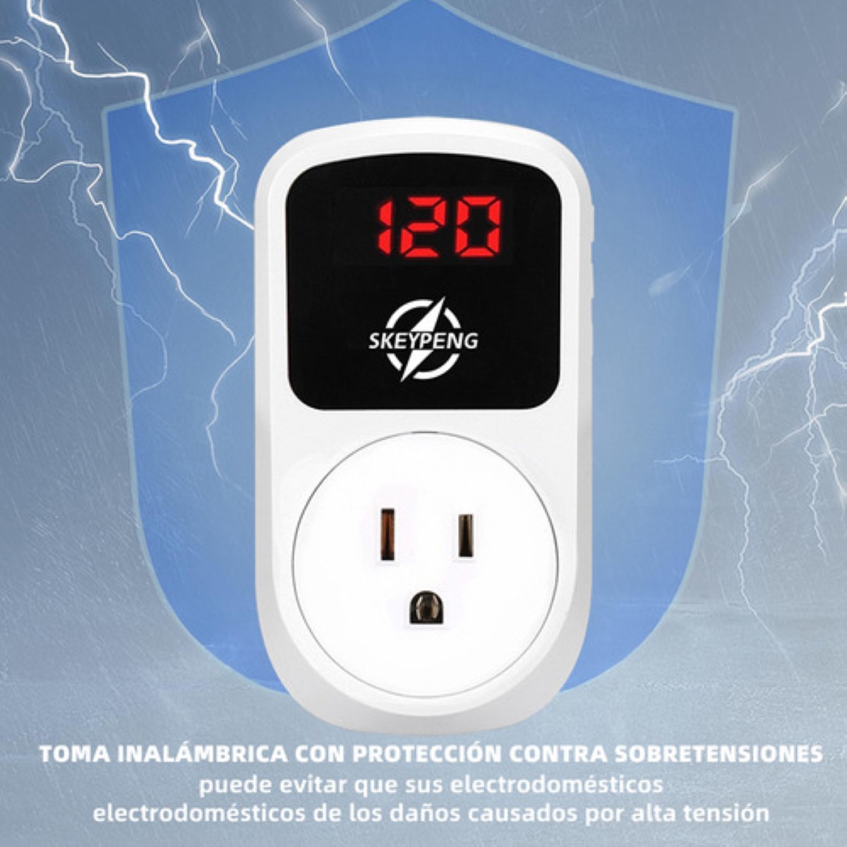 Protector De Voltaje Para Refrigerador Regulador Lavadora Tv blanco
