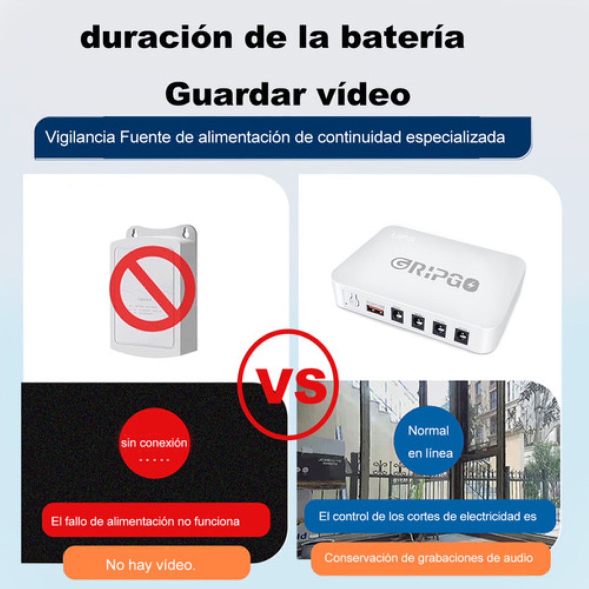 Mini No Break Ups Para Modem Respaldo Batería 5v 9v 12v Dc blanco