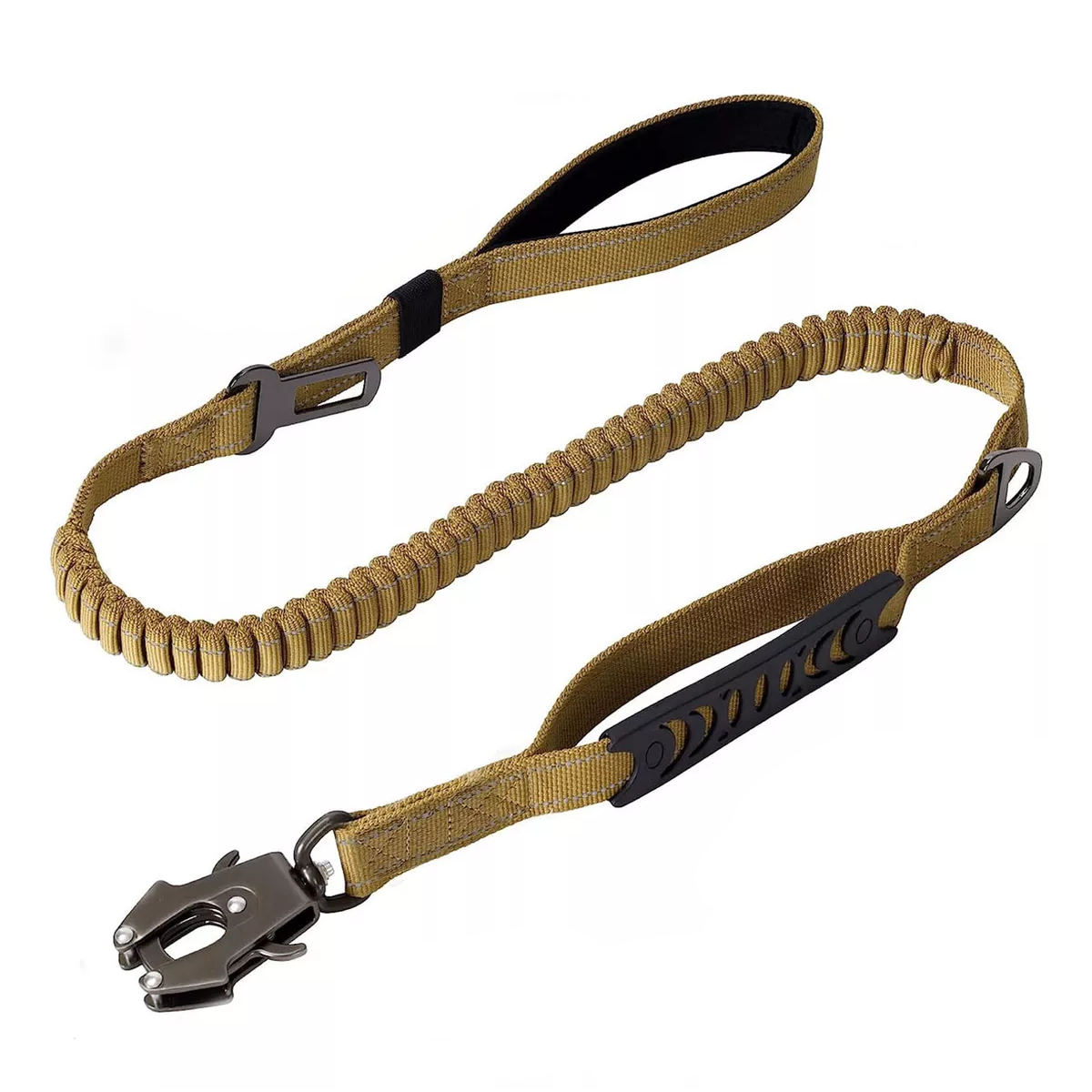 Correa Cinturón De Seguridad Para Perro Grande Reflectante Caqui