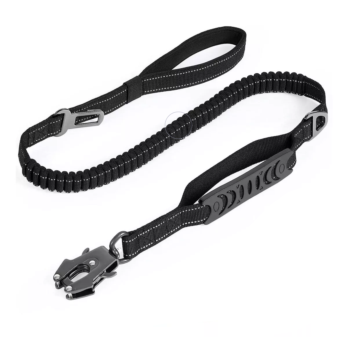 Correa Cinturón De Seguridad Para Perro Grande Reflectante Negro