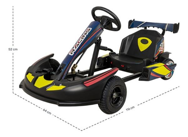 Go Kart Electrico 36v 25km/h 3 Velocidades Niños +8 Años E-Be Azul