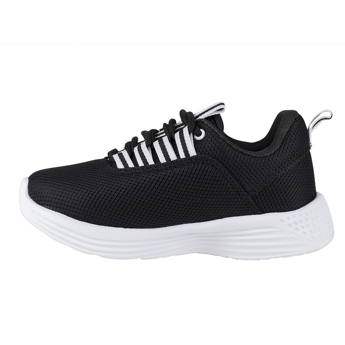 Tenis Negro Para Niño Running Run Premium 380 Ngr Blanco Deportivo
