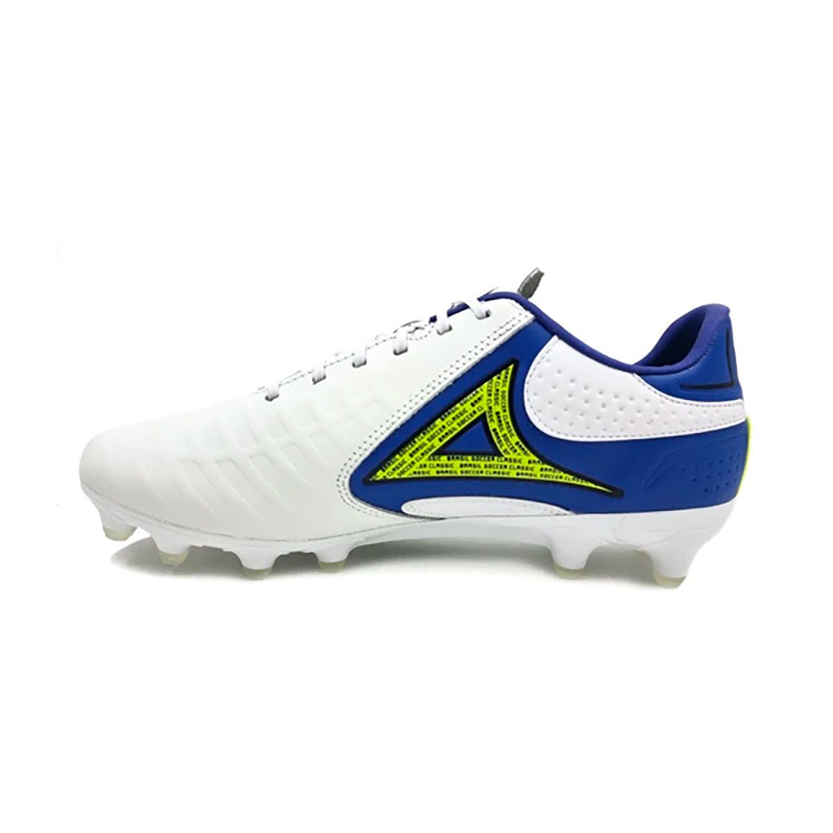 Pirma Botines Brasil Tacos Hombre Blanco Azul Futbol Rendimiento Ajuste Seguro