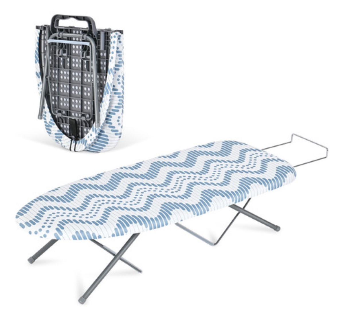 Tabla De Planchar De Sobremesa Con Soporte Para Plancha BLANCPO AZUL