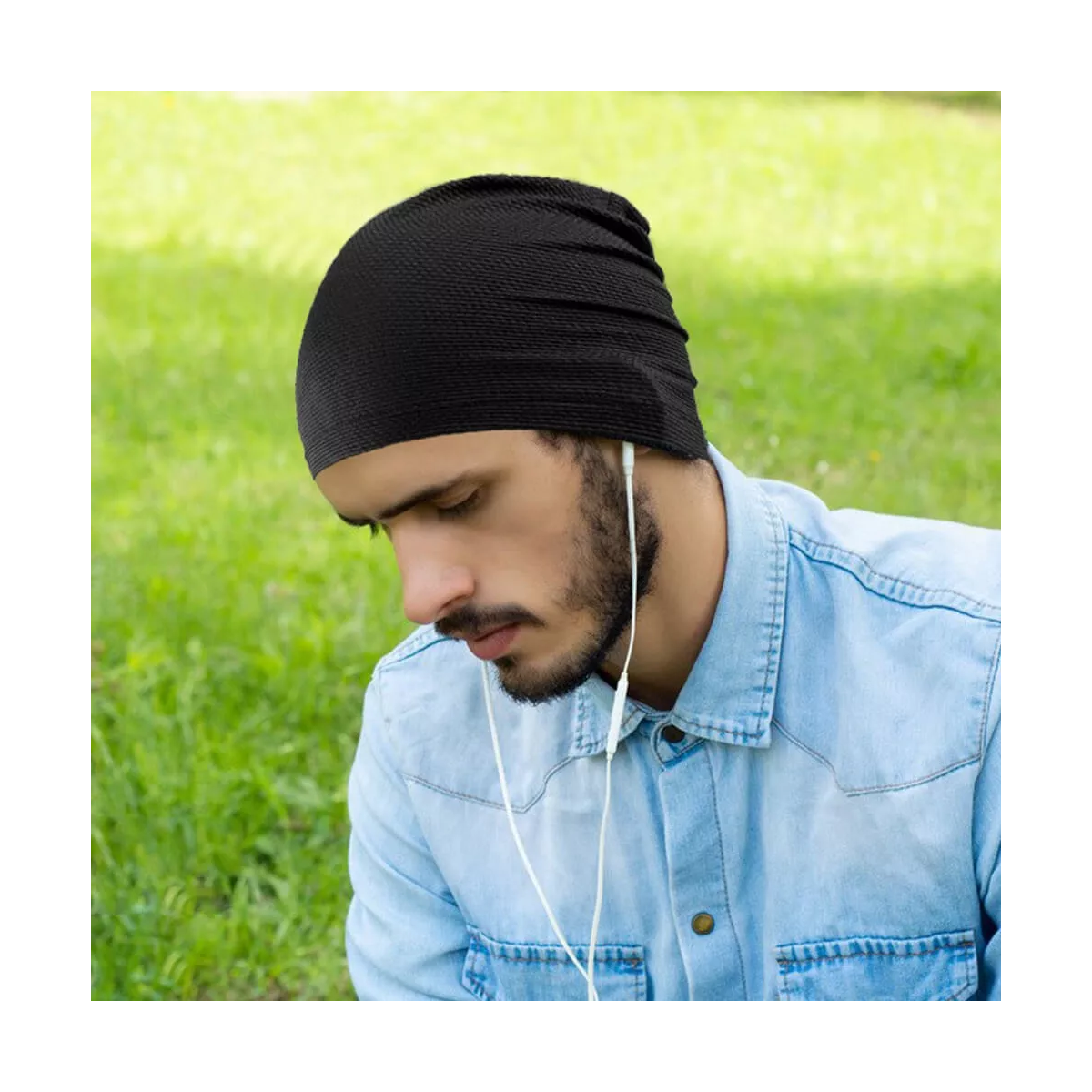 Gorro Bonete Beanie Casual Hip-hop Deportes Al Aire Libre 2Pcs Negro