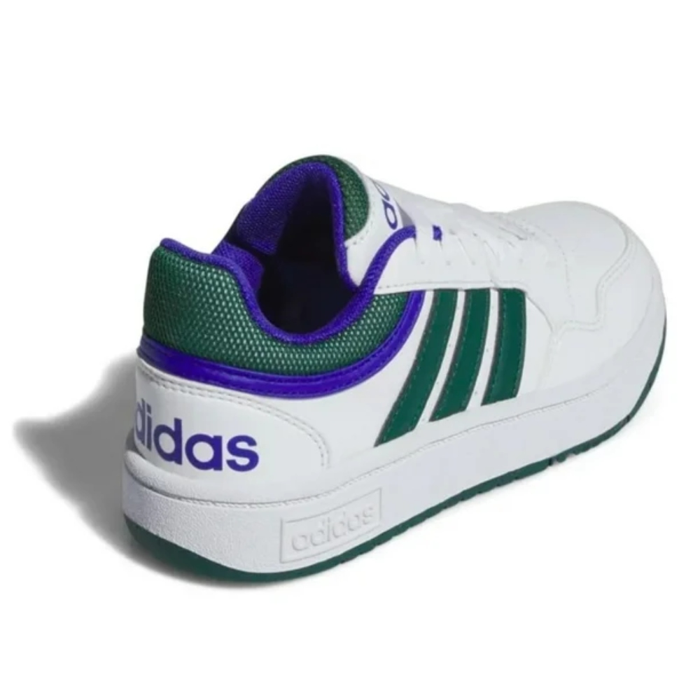Tenis Adidas Hoops 3.0 K Blanco-Verde Unisex IH8012