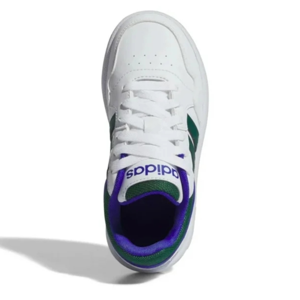 Tenis Adidas Hoops 3.0 K Blanco-Verde Unisex IH8012