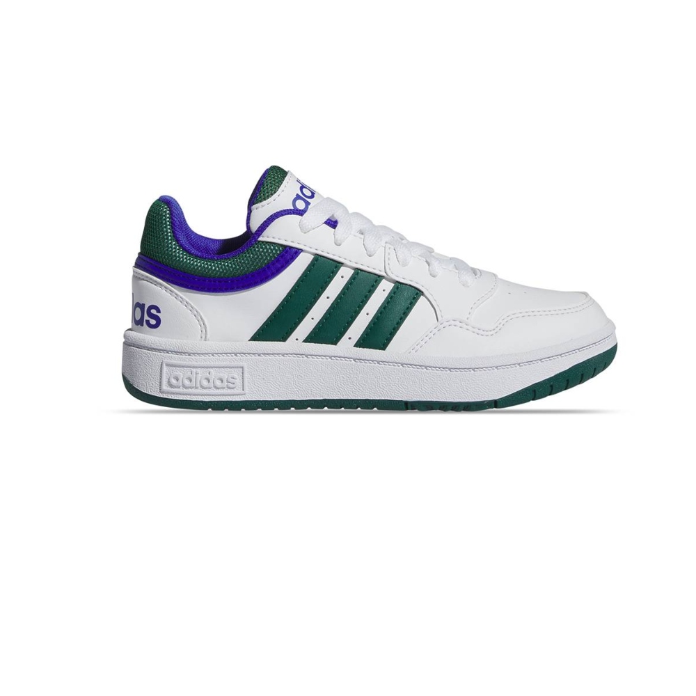 Tenis Adidas Hoops 3.0 K Blanco-Verde Unisex IH8012