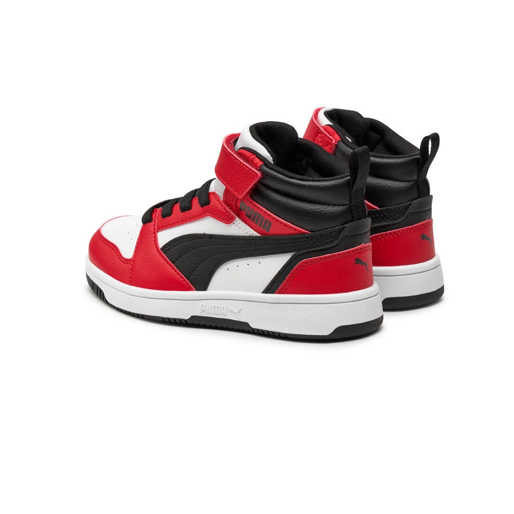 Tenis Puma Casual Rebound V6 Mid AC+PS Rojo para Niños 391327 07